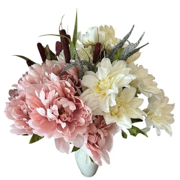 5 Lb Box 16 Bunch of Stemmed Artificial Faux Silk Flowers Colorful Variety 19” - Picture 2 of 16